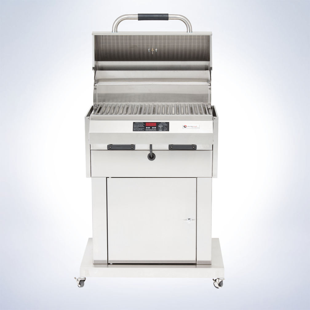12000W CE with Cabinet Commercial Electric Lava Rock Grill TT